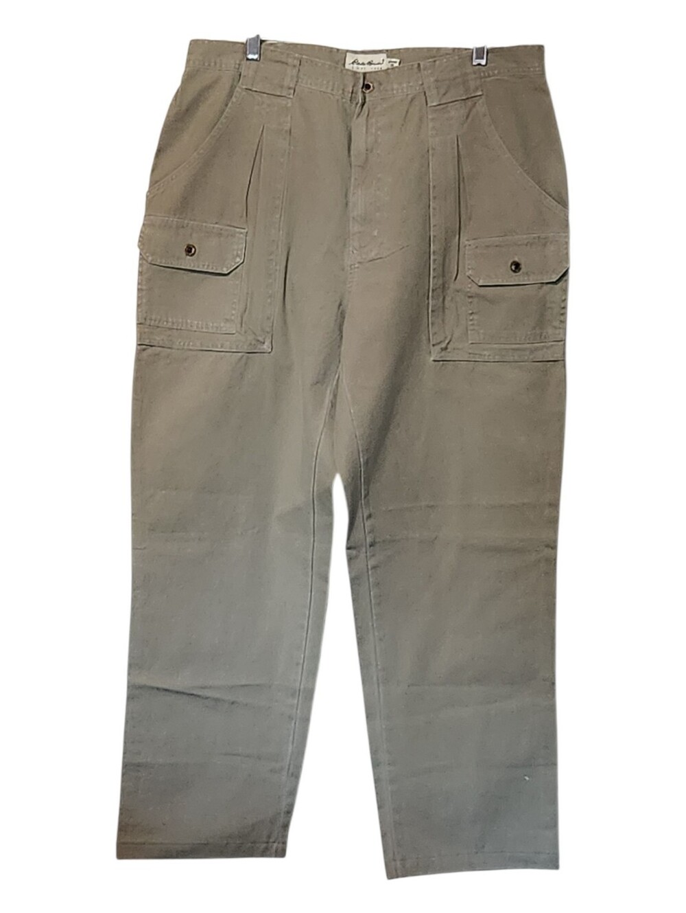 Vintage 80's Eddie Bauer Khaki Safari Utility Cargo Pants Size 38 x 30 NEW